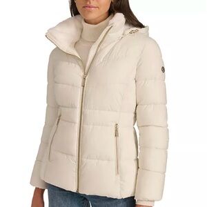 Calvin Klein Women's Cream Puffer Jacket